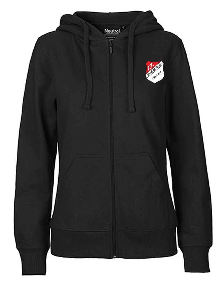 FT Groß-Midlum Fan - Sweatjacke Fairtrade Damen schwarz