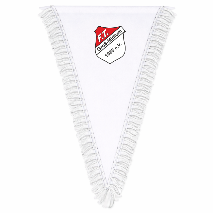 FT Groß-Midlum Fan - Wimpel 23*29 weiß