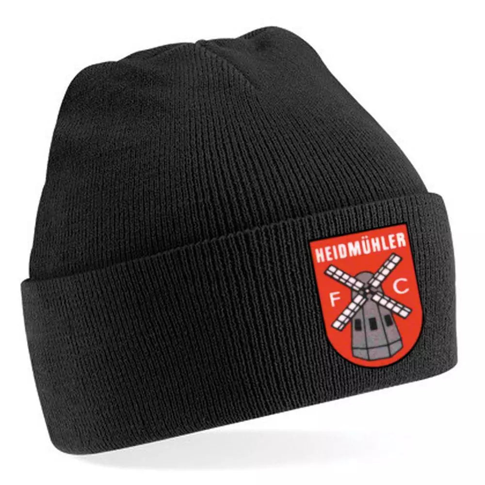 Heidmühler FC Fan Strickmütze Schwarz