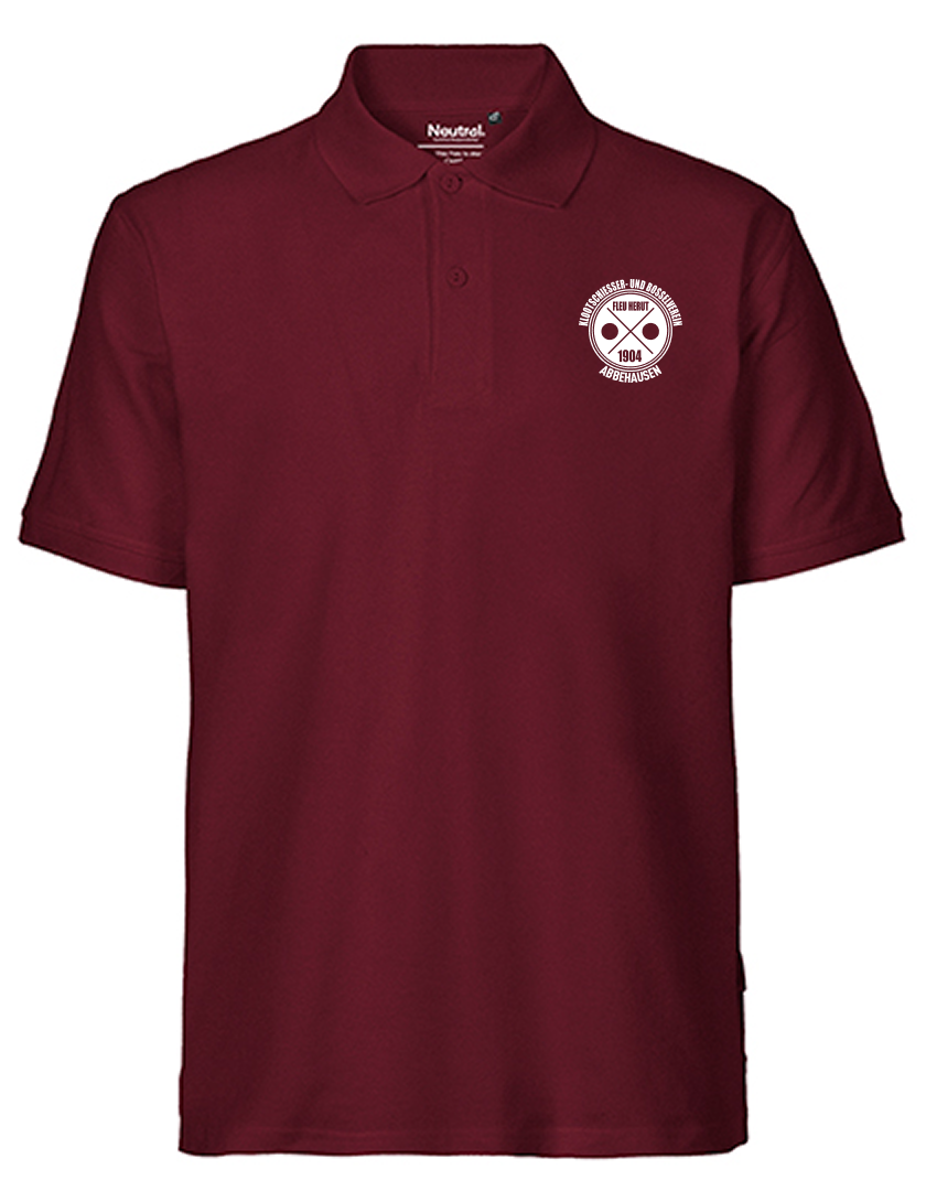 KBV Abbehausen Fan - Poloshirt Fairtrade Herren bordeaux