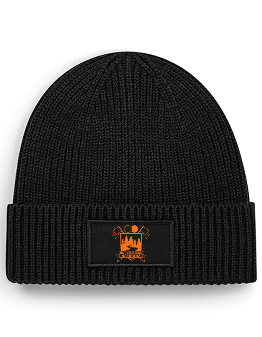 KBV Blersum Fan - Rippstrick Beanie schwarz