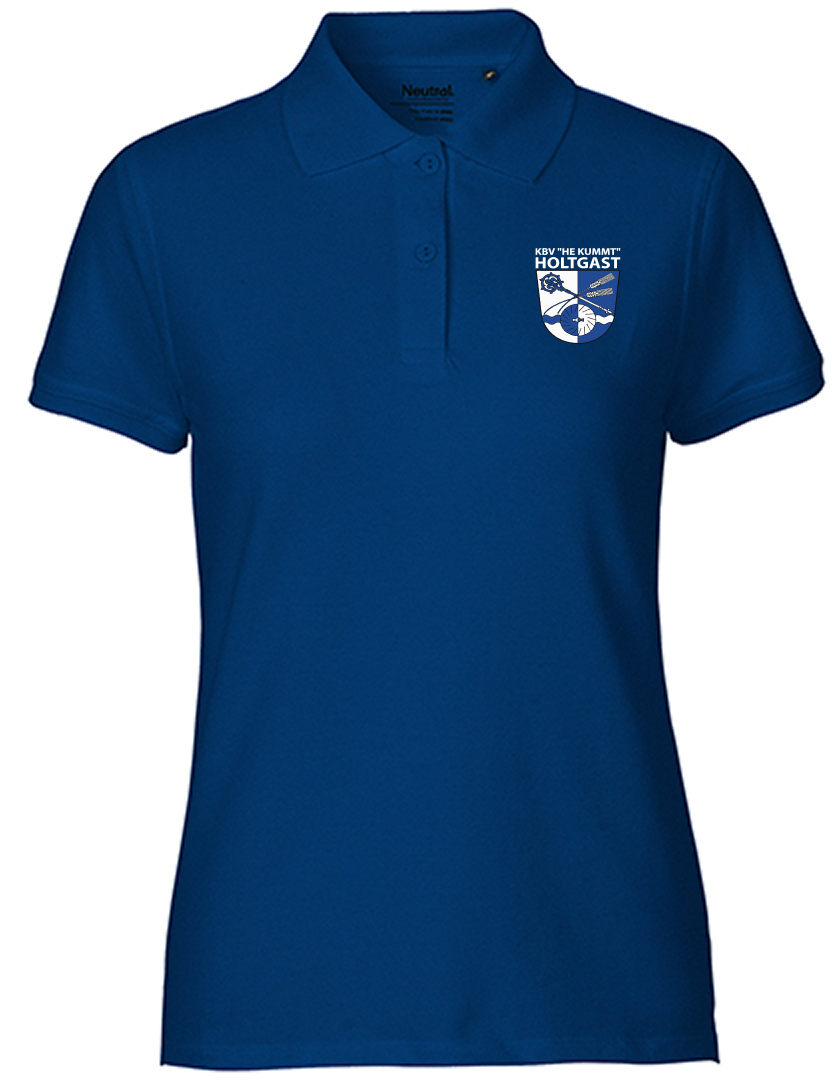 KBV Holtgast Fan - Poloshirt Fairtrade Damen blaumit logo