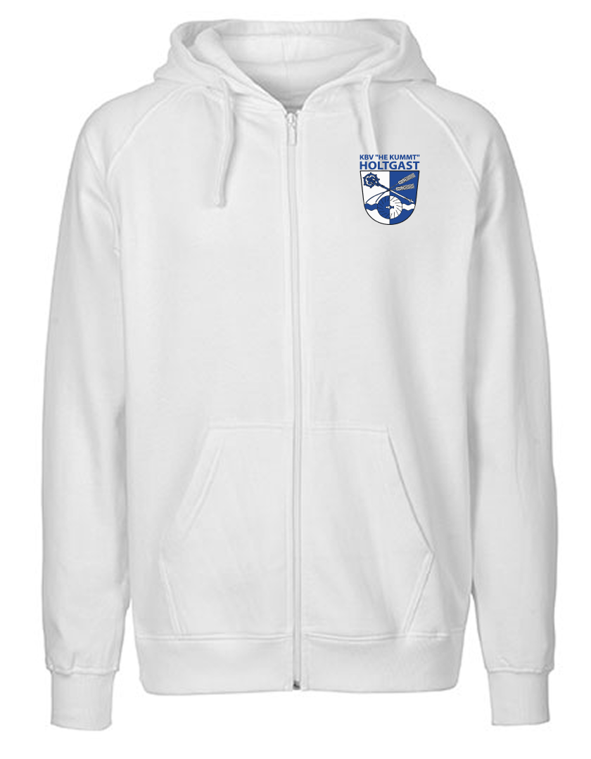 KBV Holtgast Fan - Sweatjacke Fairtrade Herren weiß