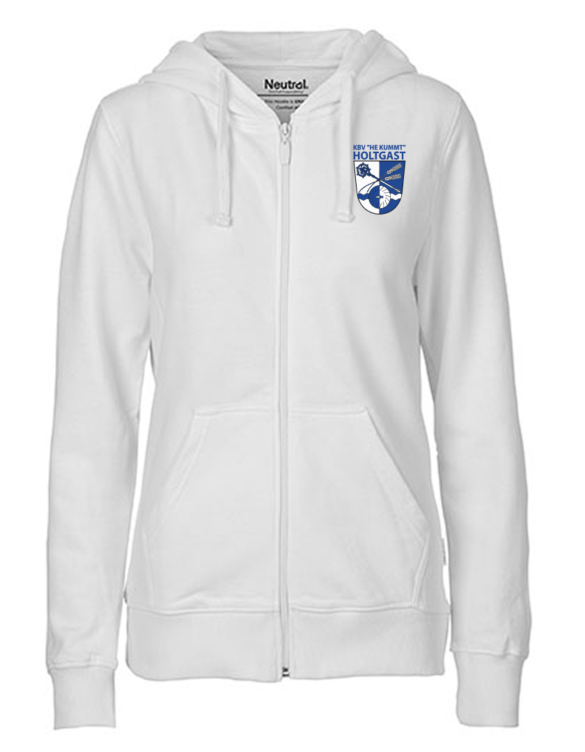 KBV Holtgast Fan - Sweatjacke Fairtrade Damen weiß