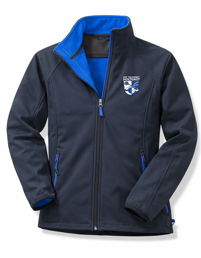 KBV Holtgast Fan - Softshelljacke Damen blaumit logo
