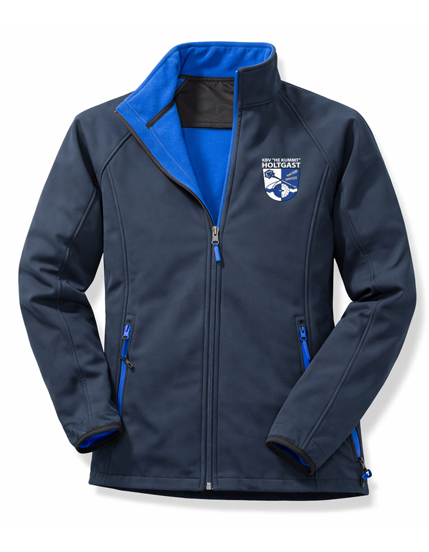KBV Holtgast Fan - Softshelljacke Herren blaumit logo