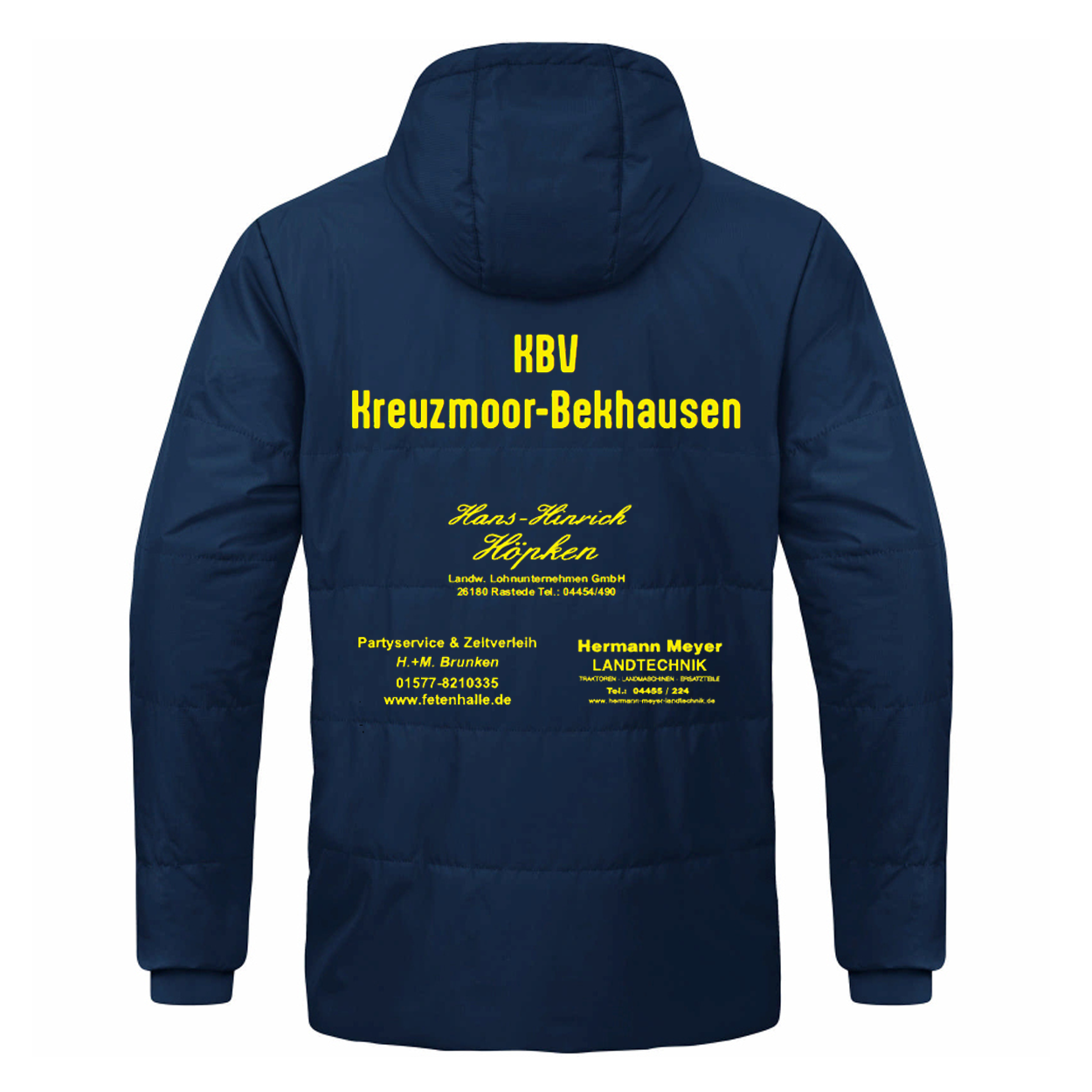 KBV Kreuzmoor-Bekhausen Coachjacke mit Kapuze Kinder Marine