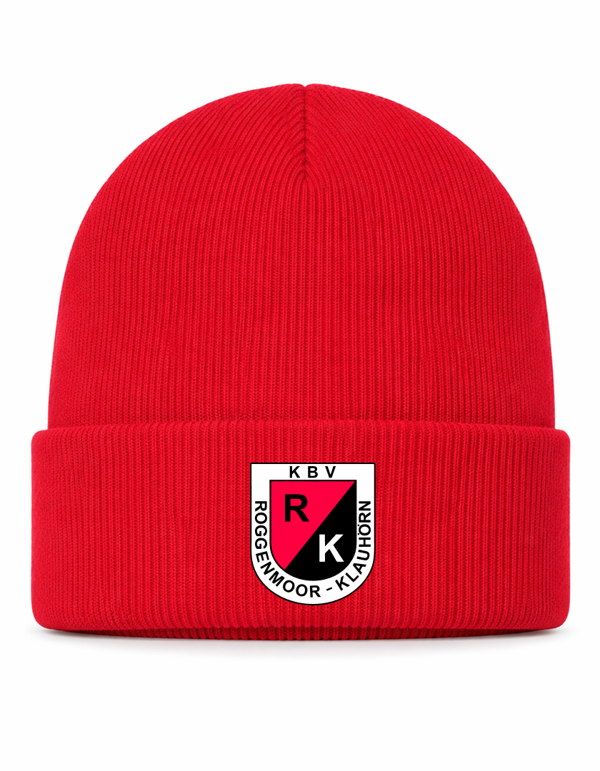 KBV Roggenmoor-Klauhörn Fan - Beanie Strick rot