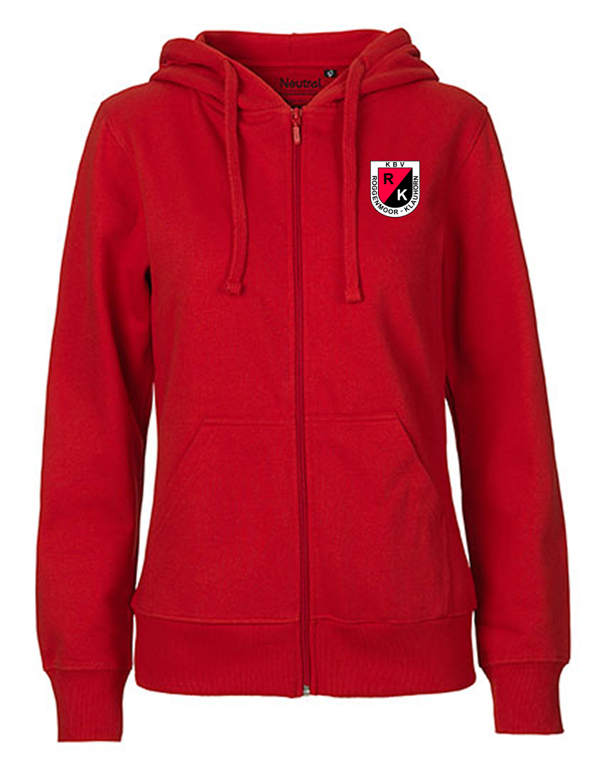 KBV Roggenmoor-Klauhörn Fan - Sweatjacke Fairtrade Damen rot