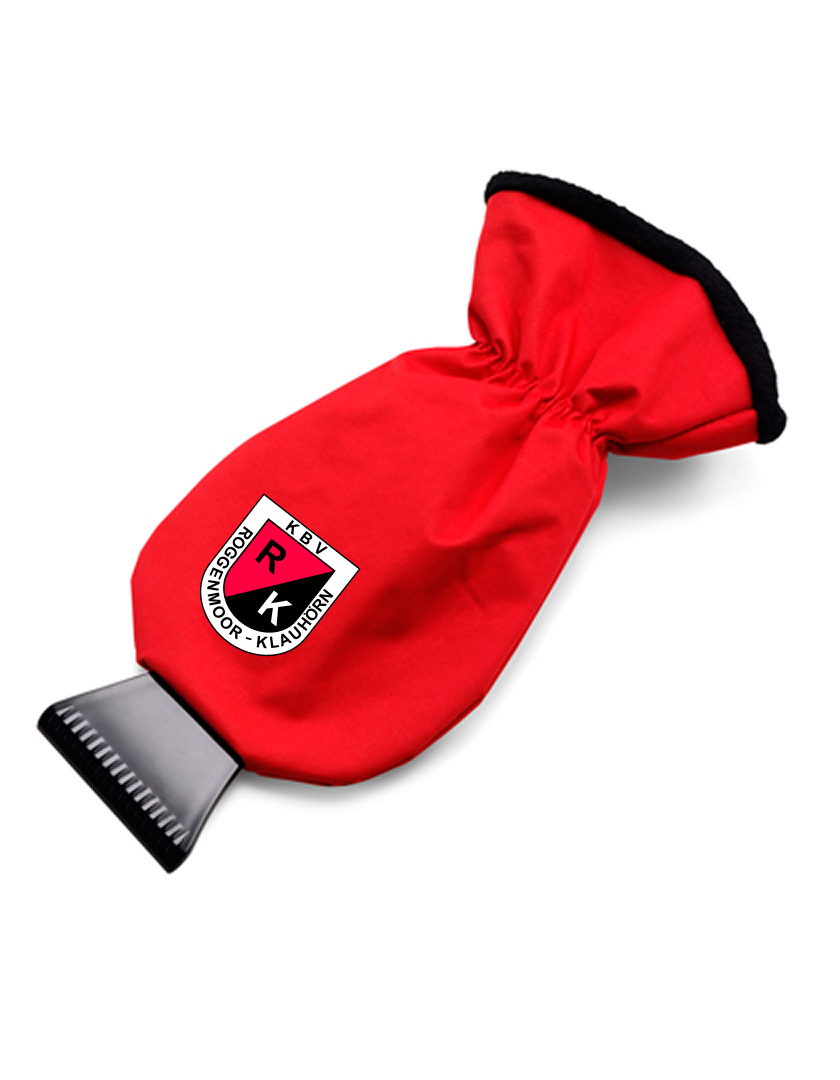 KBV Roggenmoor-Klauhörn Fan - Eiskratzer mit Handschuh rot