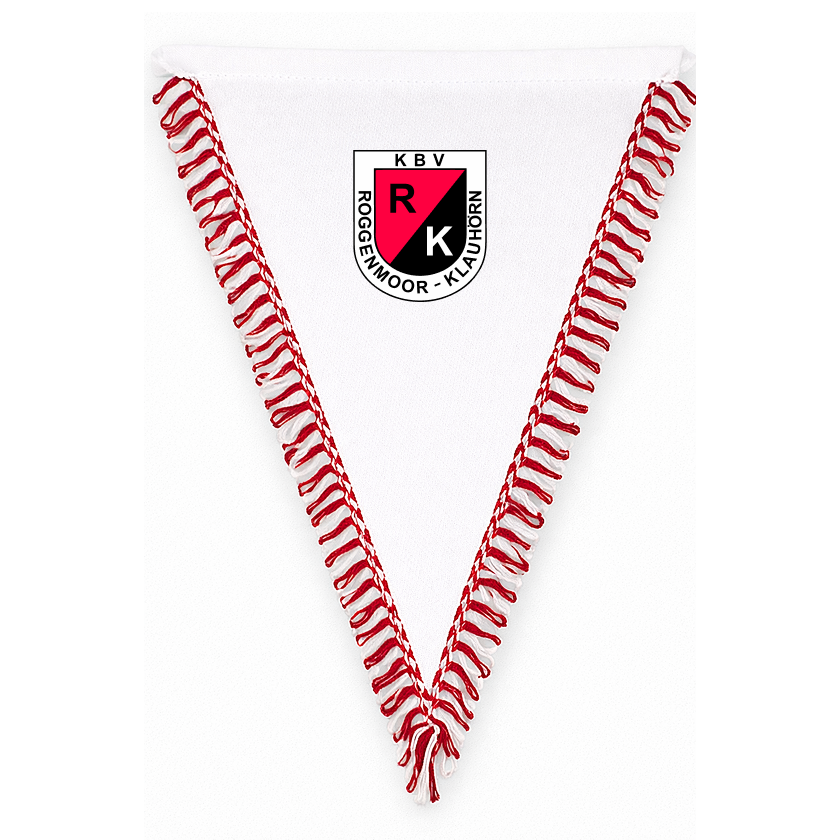 KBV Roggenmoor-Klauhörn Fan - Wimpel 23*29 weiß rot