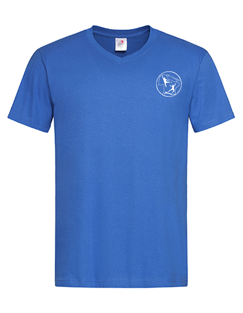 KBV Waddens Fan - T-Shirt V-Ausschnitt Herren blaumit logo