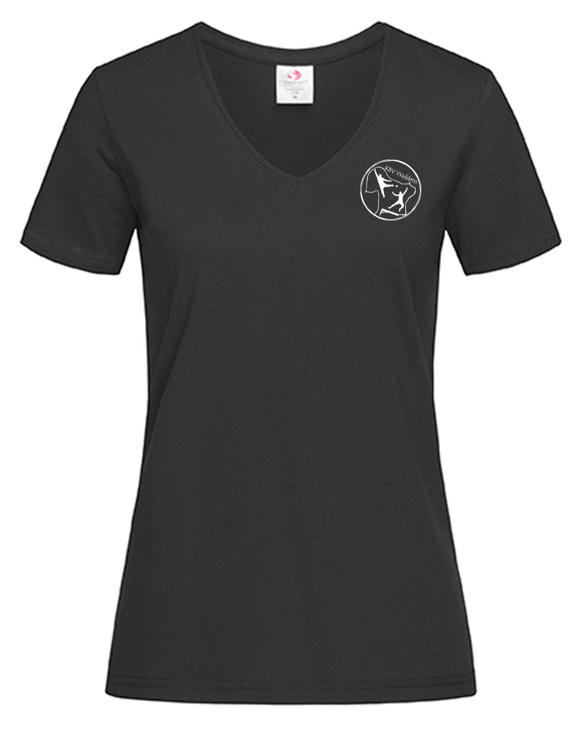 KBV Waddens Fan - T-Shirt V-Ausschnitt Damen schwarz