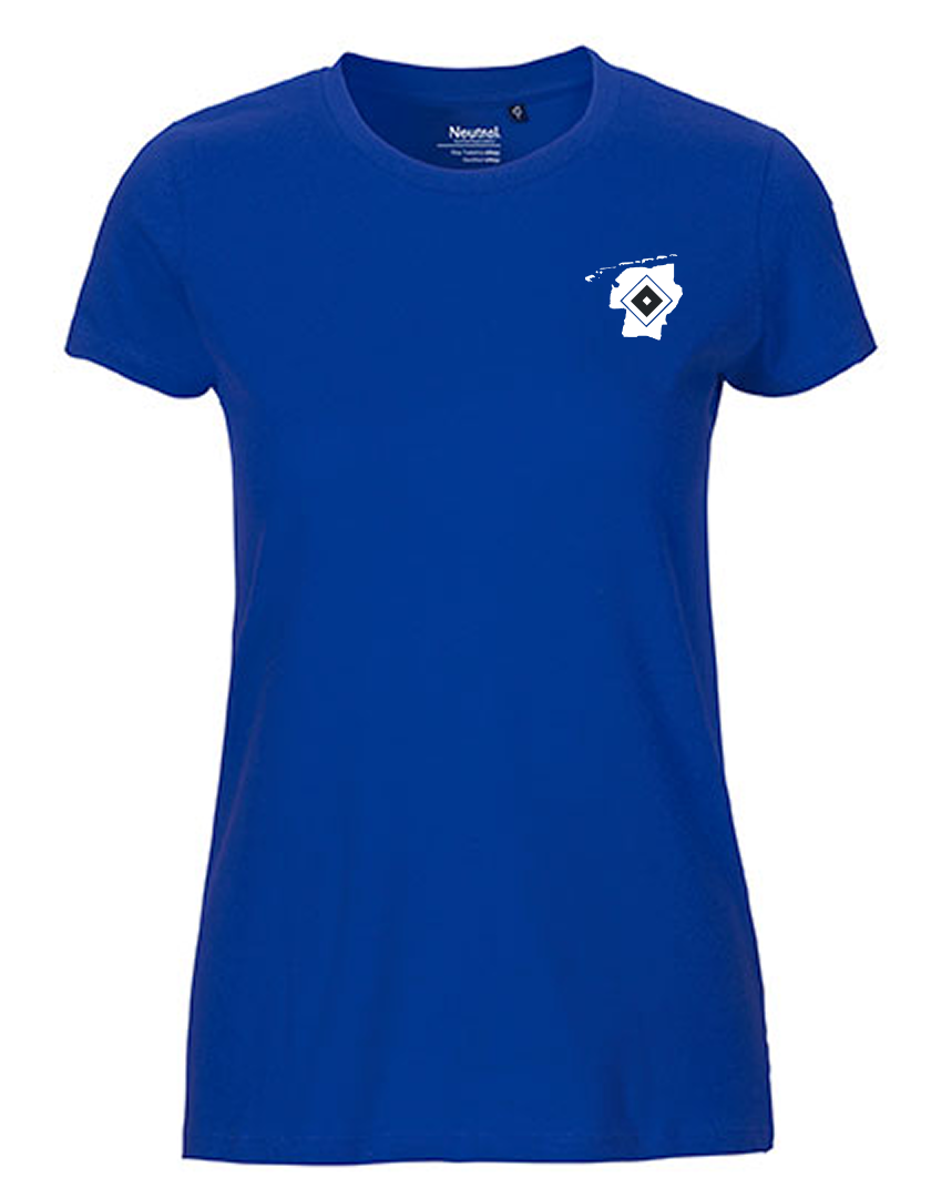 OFC PowerRaute Fresena Fan - T-Shirt Fairtrade Damen blaumit logo
