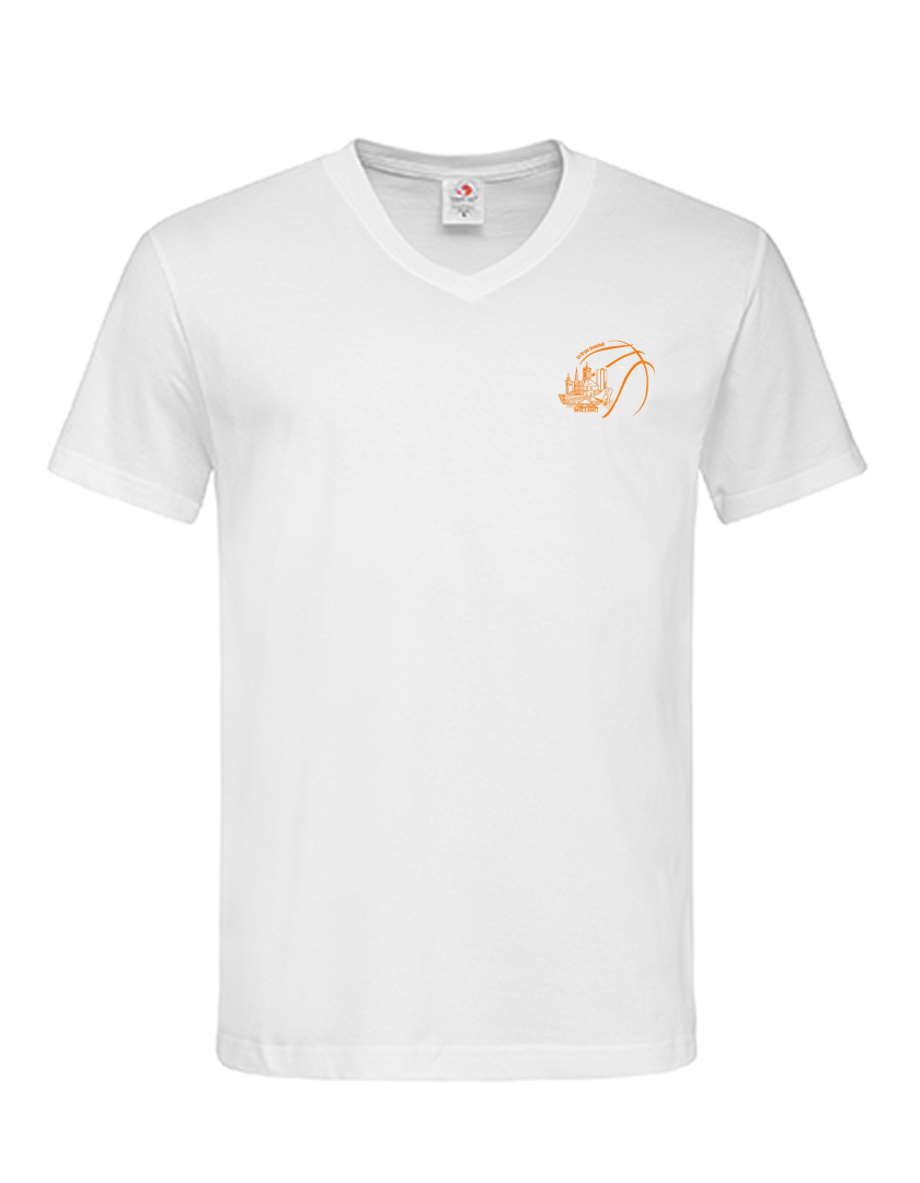 SV Brake Basketball Fan - T-Shirt V-Ausschnitt Herren weiß
