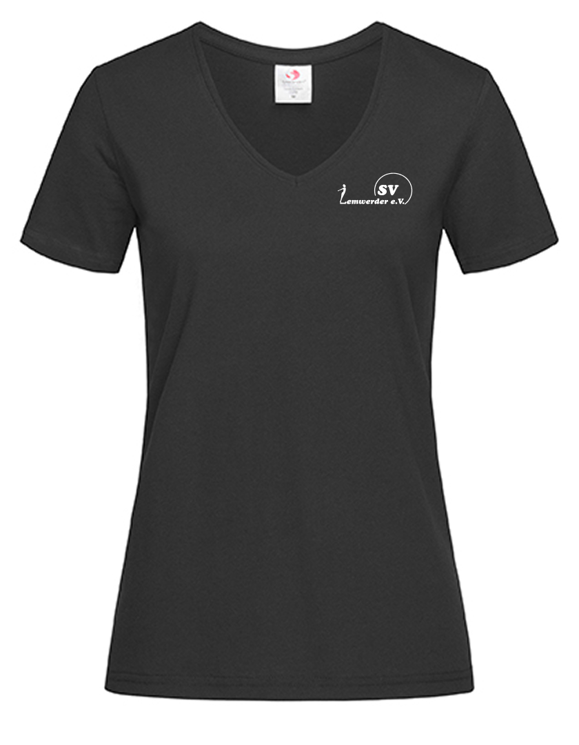 SV Lemwerder Fan - T-Shirt V-Ausschnitt Damen schwarz
