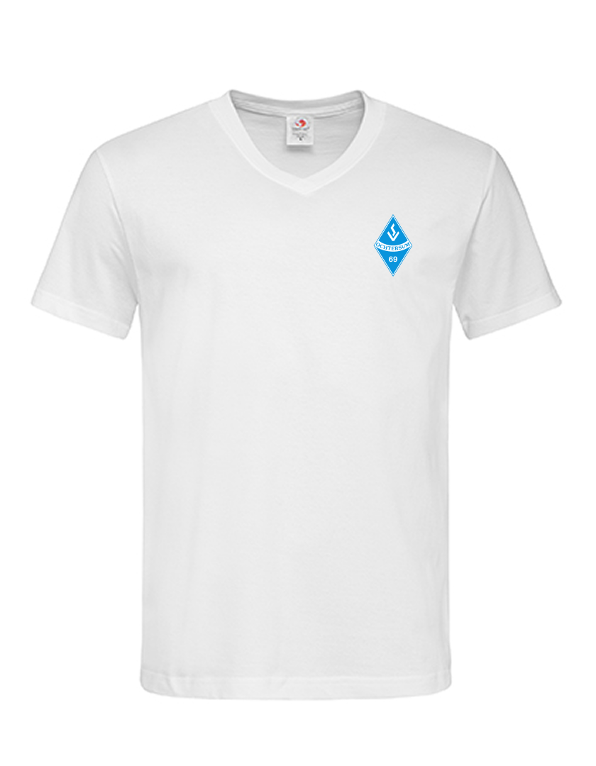 SV Ochtersum Fan - T-Shirt V-Ausschnitt Herren weiß
