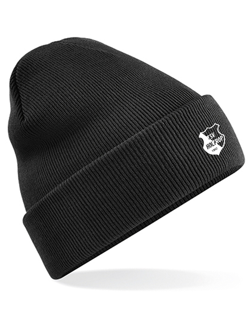 TSV Holtrop Fan - Beanie Strick schwarz