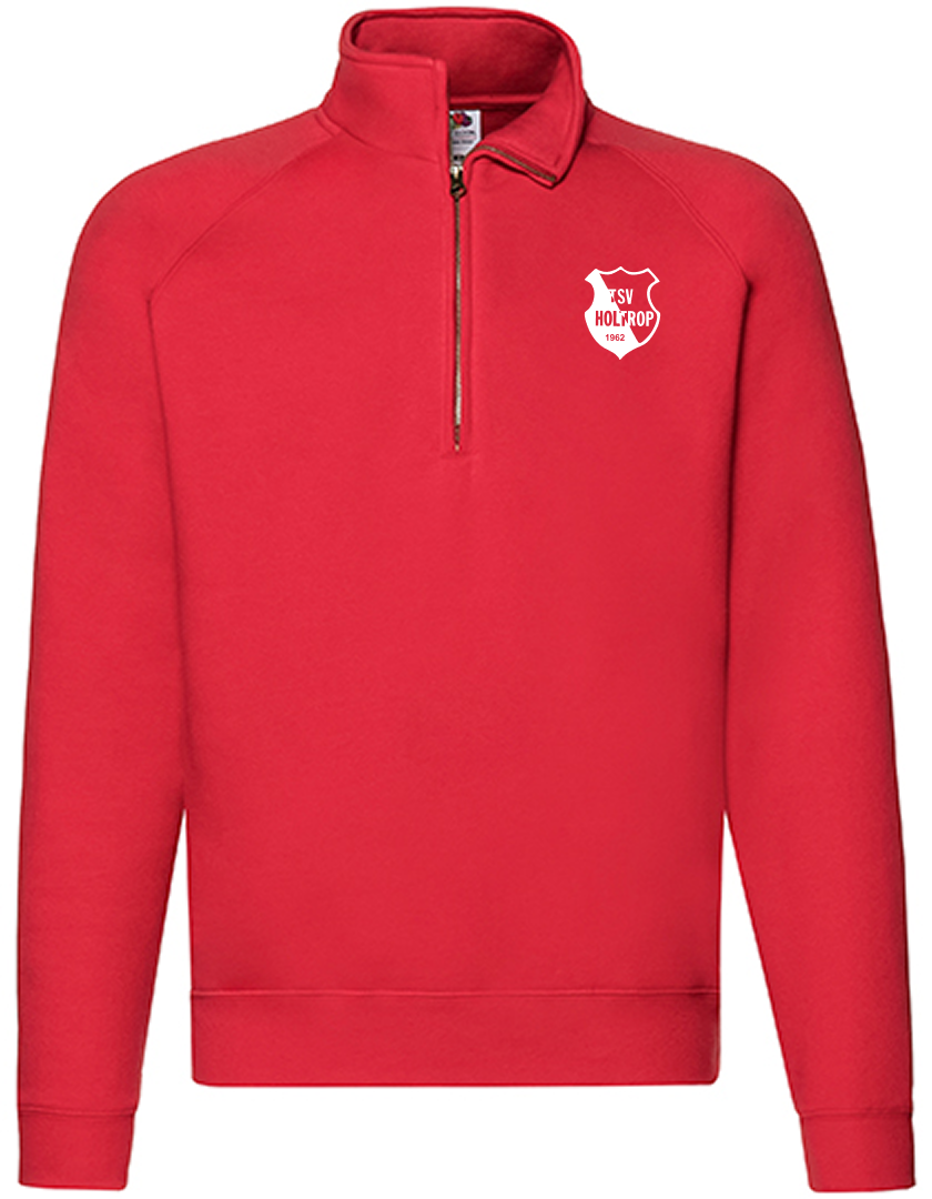 TSV Holtrop Fan - Half Zip Sweat Herren rot