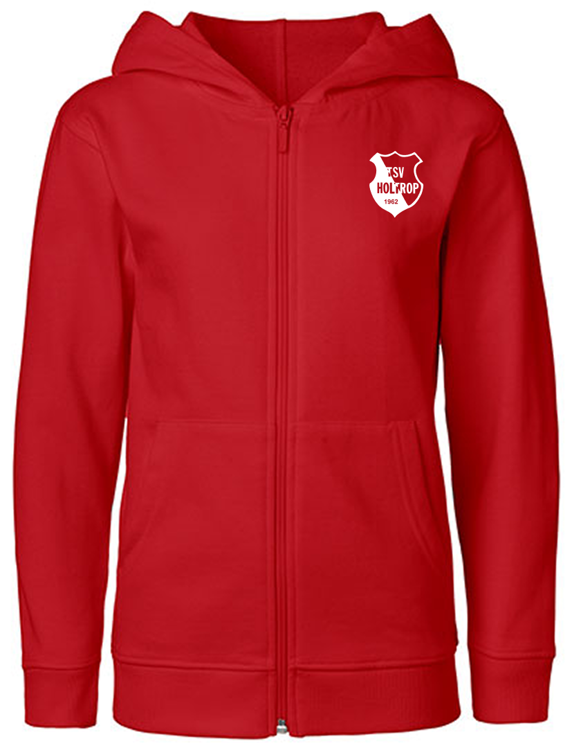 TSV Holtrop Fan - Sweatjacke Fairtrade Kinder rot