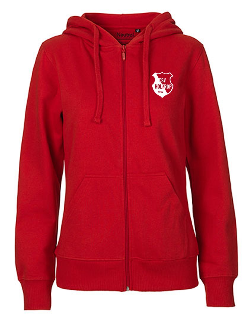 TSV Holtrop Fan - Sweatjacke Fairtrade Damen rot