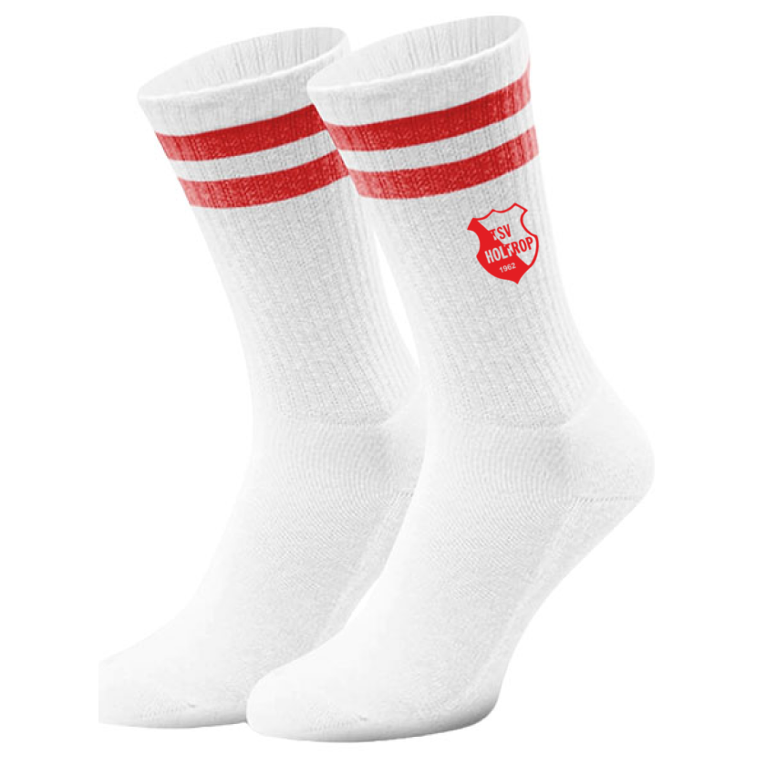 TSV Holtrop Fan - Sportsocken weiß rot