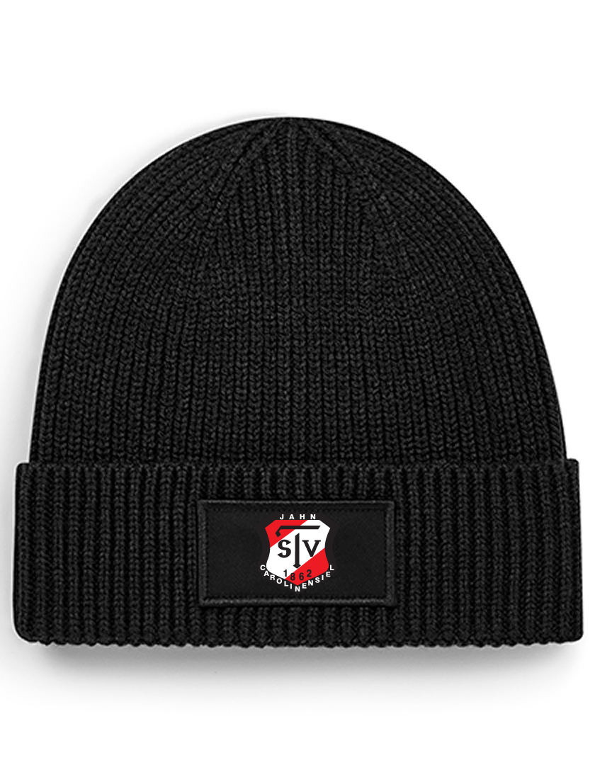 TSV Jahn Carolinensiel Fan - Rippstrick Beanie schwarz