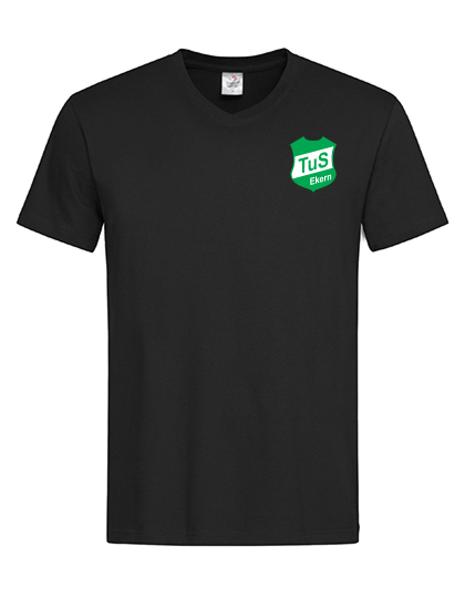 TuS Ekern Fan - T-Shirt V-Ausschnitt Herren schwarz