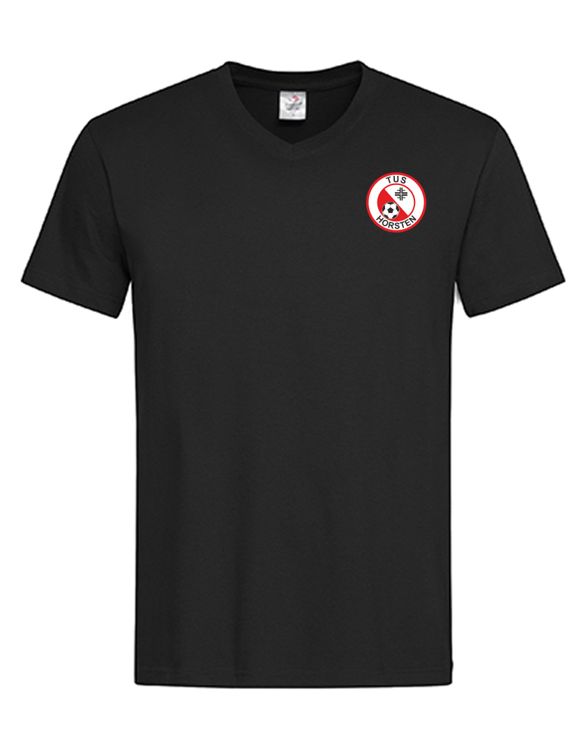 TuS Horsten-Etzel Fan - T-Shirt V-Ausschnitt Herren schwarz