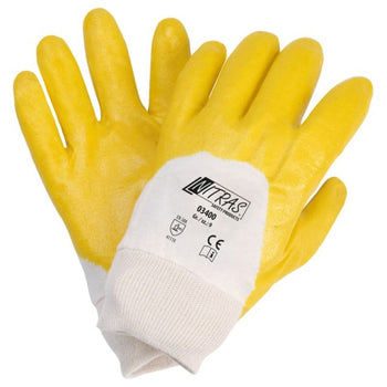 MAX Nitras Schutzhandschuhe 03400 Nitril mit Strickbund, EN 388 + 420 (VE 144 Paar)