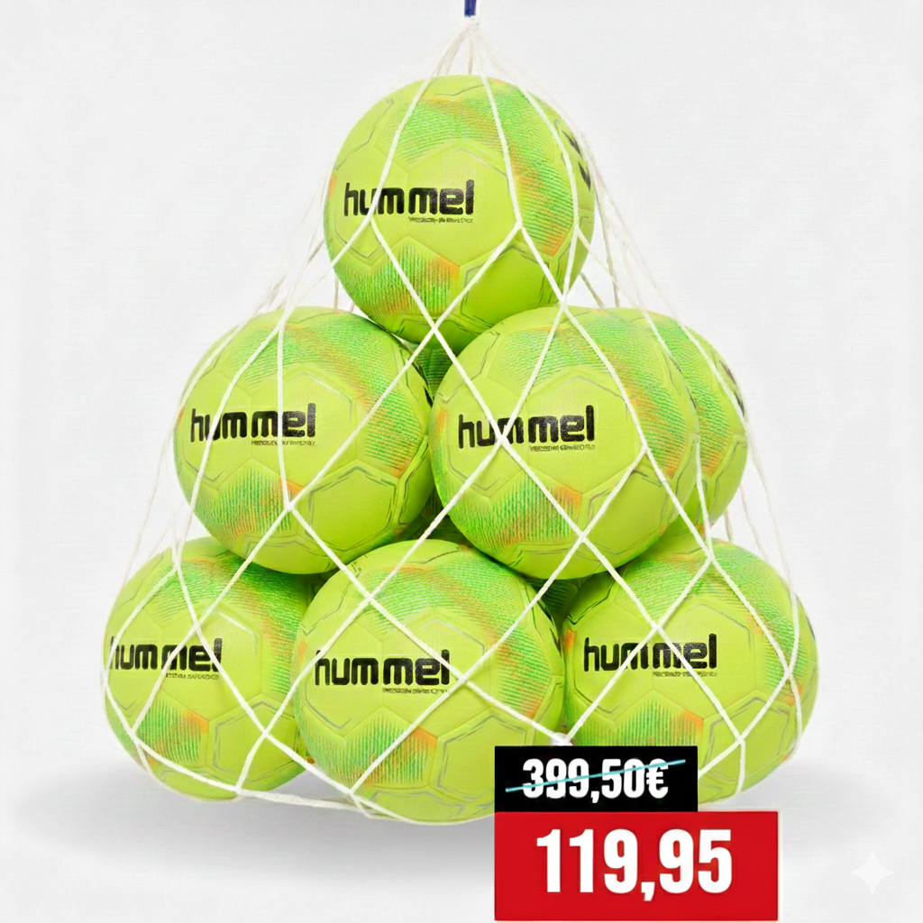 Hummel 10er Ballpaket Precision Training Pro Gelb inkl. Ballnetz