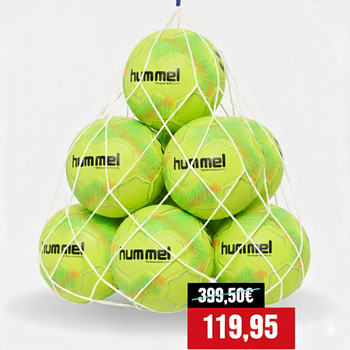 Hummel 10er Ballpaket Precision Training Pro Gelb inkl. Ballnetz