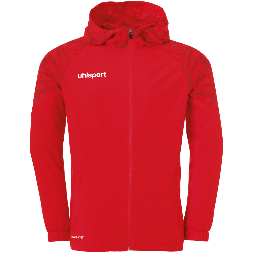 uhlsport Goal 25 Evo Woven Hood Jacket Kind (rot/weiß)