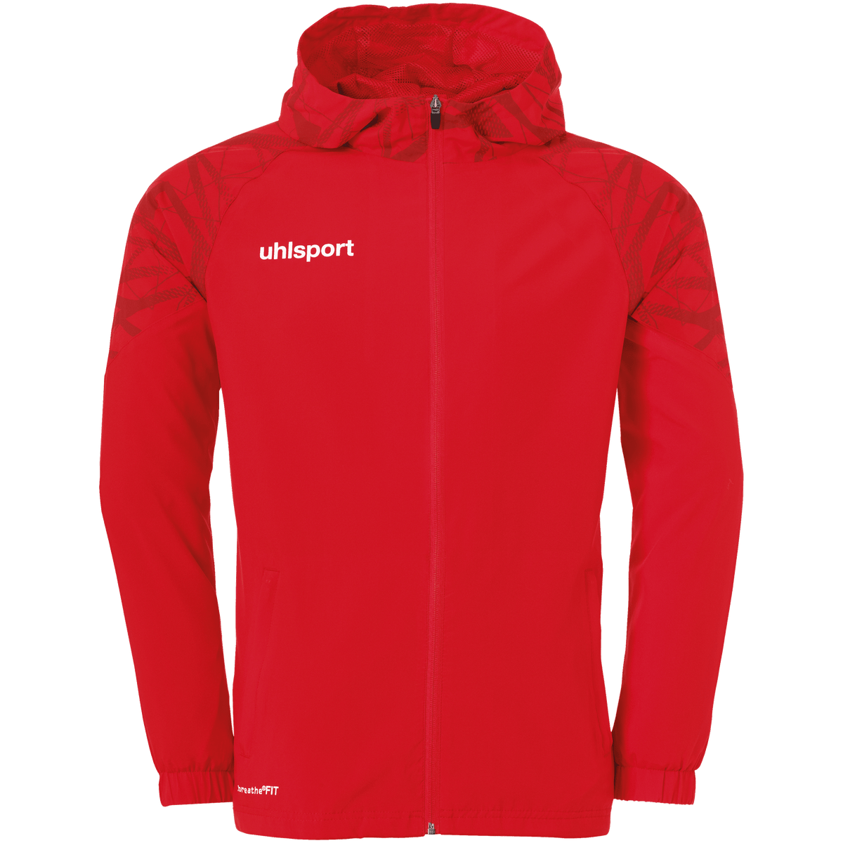 uhlsport Goal 25 Evo Woven Hood Jacket Kind (rot/weiß)