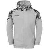 uhlsport Goal 25 Evo Woven Hood Jacket Kind (dark grau melange/schwarz)