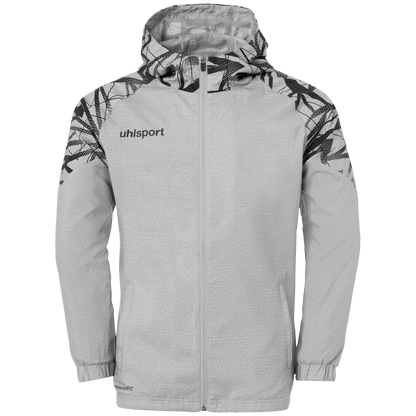 uhlsport Goal 25 Evo Woven Hood Jacket Kind (dark grau melange/schwarz)