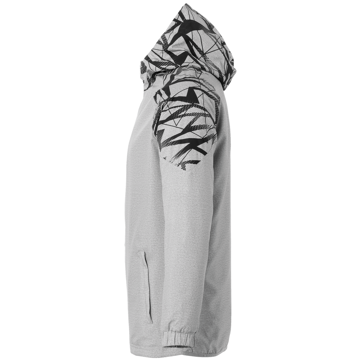 uhlsport Goal 25 Evo Woven Hood Jacket Kind (dark grau melange/schwarz)
