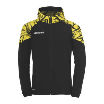uhlsport Goal 25 Evo Woven Hood Jacket (schwarz/limonengelb)