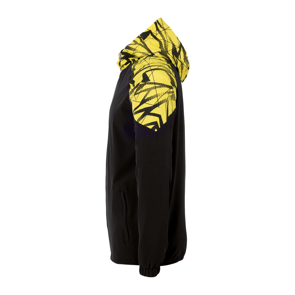 uhlsport Goal 25 Evo Woven Hood Jacket (schwarz/limonengelb)