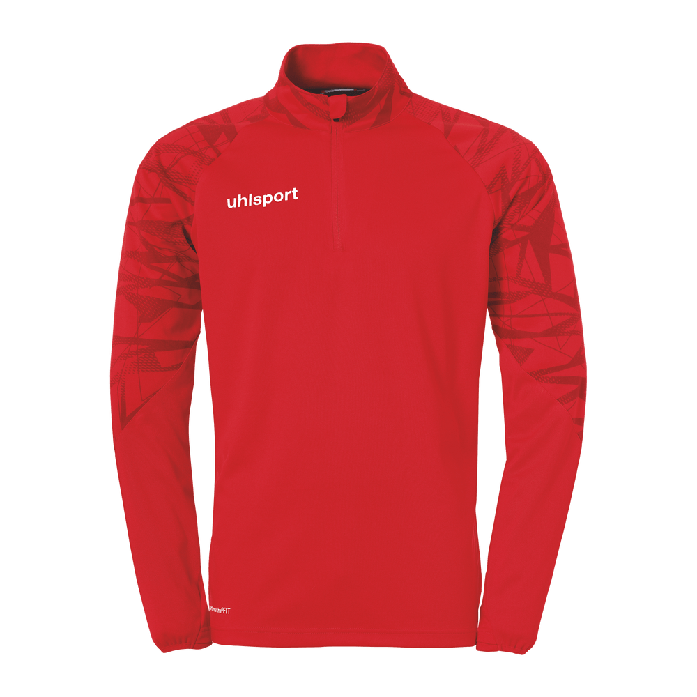 uhlsport Goal 25 1/4 Zip Top Kind (rot/weiß)
