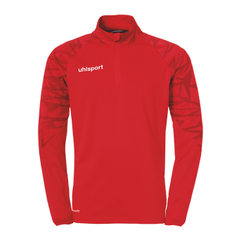 uhlsport Goal 25 1/4 Zip Top Kind (rot/weiß)