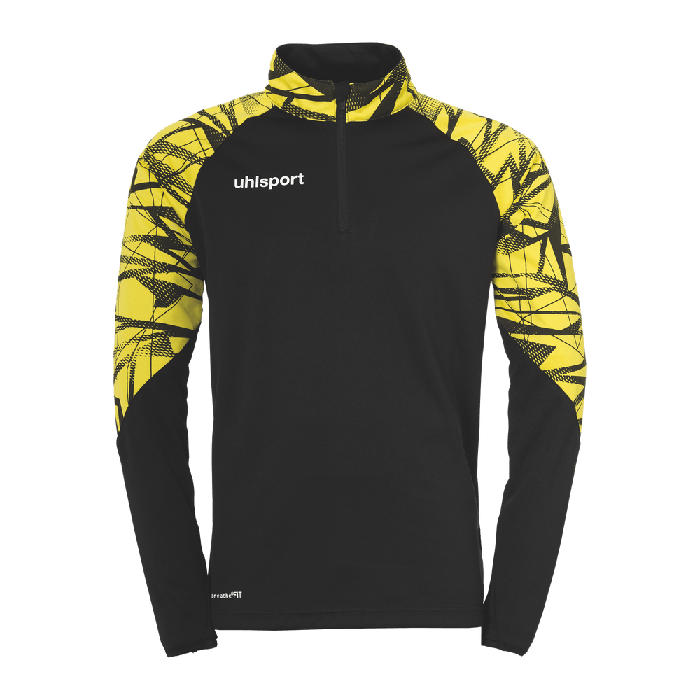 uhlsport Goal 25 1/4 Zip Top (schwarz/limonengelb)