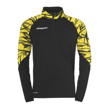 uhlsport Goal 25 1/4 Zip Top (schwarz/limonengelb)