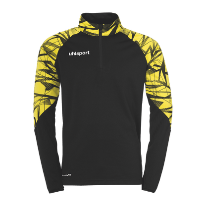 uhlsport Goal 25 1/4 Zip Top (schwarz/limonengelb)