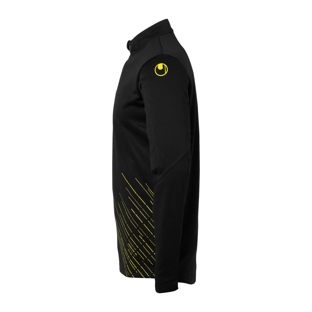 uhlsport Score 26 1/4 Zip Top Kind (schwarz/limonengelb)