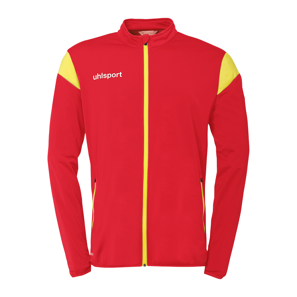 uhlsport Squad 27 Classic Jacke Kind (rot/limonengelb)