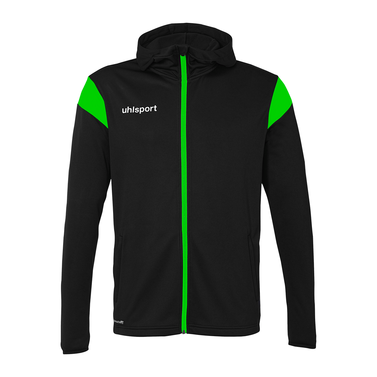 uhlsport Squad 27 Track Hood Jacke Kind (schwarz/fluo grün)