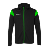 uhlsport Squad 27 Track Hood Jacke Kind (schwarz/fluo grün)