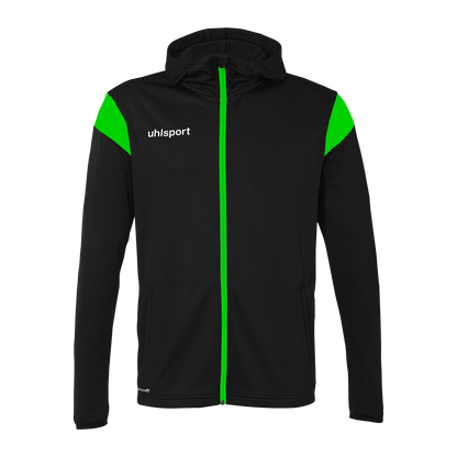 uhlsport Squad 27 Track Hood Jacke Kind (schwarz/fluo grün)