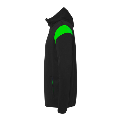 uhlsport Squad 27 Track Hood Jacke Kind (schwarz/fluo grün)